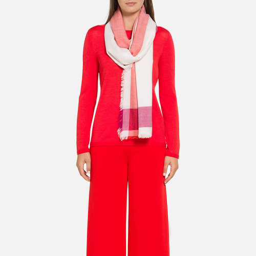 St.John/盛蔷红色细针美利诺女士针织衫/毛衣K51Y002