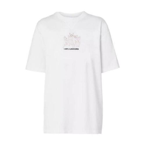  BURBERRY/博柏利 女士白色棉质短袖T恤 80429841