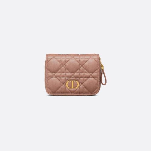  DIOR迪奥 22年秋冬 女士 钱包 Portefeuille compact zippe Dior Caro S5032UWHC_M50P