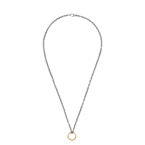 GUCCI/古驰 18K金黄金蛇形图案戒指吊坠纯银链条项链461997082028170