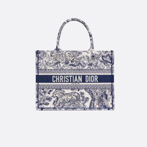  DIOR迪奥 22年秋冬 女士 手提包 小号-book-tote-手袋-蓝色茹伊印花刺绣 M1296ZTDT_M808 预定商品1-3周发货