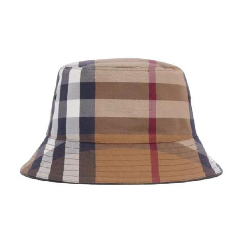  BURBERRY 22年秋冬 女士 格纹棉质帆布渔夫帽 80416161 预定商品1-3周发货