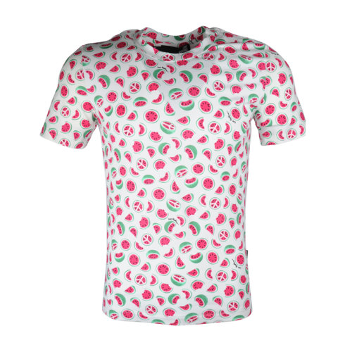 LOVE MOSCHINO/LOVE MOSCHINO  男装 西瓜图案 男士棉质时尚圆领春夏短袖T恤 7310017630023