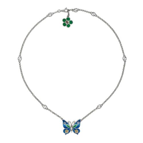 GUCCI古驰 22年秋冬 女士 蝴蝶吊坠项链 679988 J89B4 8520