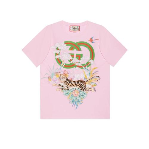  GUCCI古驰 22年秋冬 女士 中国新年系列互扣式双G?T恤 615044 XJD4G 5943