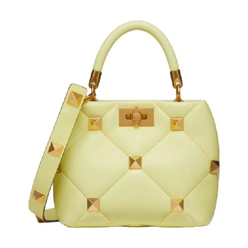  VALENTINO华伦天奴 22年春夏 女士 手提包 Roman Stud 小号羊皮革链式手提包 VW0B0I97BSFM20