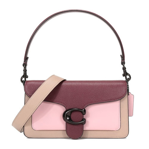 COACH/蔻驰【专柜款】TABBY系列女士抛光鹅卵石纹皮革经典C标金属扣单肩包斜挎包手提包女包 76105 多色可选