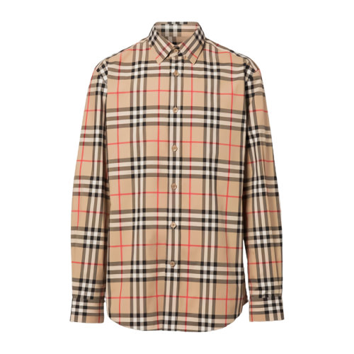 BURBERRY/博柏利  21早春新款男士格纹棉府绸长袖衬衫 80208631