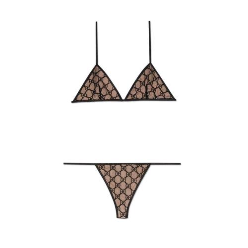 GUCCI古驰 22年秋冬 女士 GG薄纱内衣套装 621855 XJBVY 1000