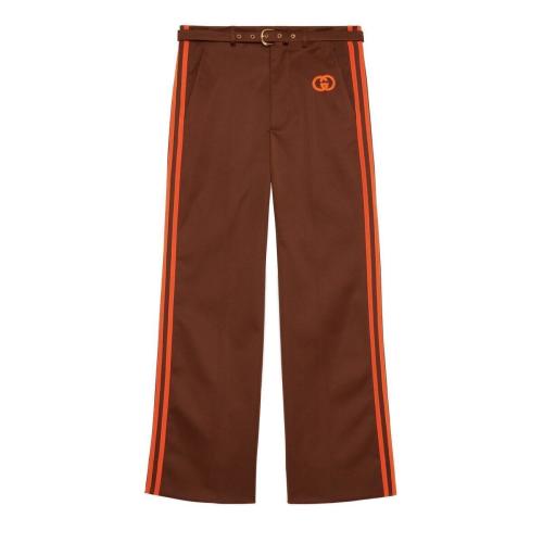  GUCCI古驰 22年秋冬 男士 adidas x Gucci联名系列针织长裤 689348 ZAJPV 2388