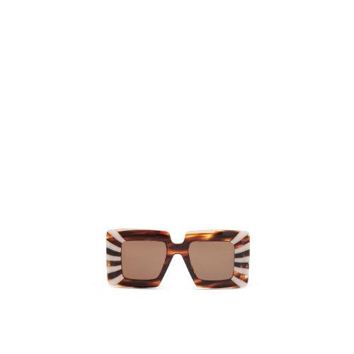  LOEWE罗意威 22年秋冬 女士 太阳眼镜 Oversized square sunglasses in acetate G736270X04-40