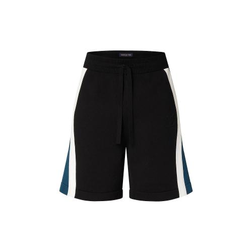 LV路易威登 22年秋冬 男士 短裤 混合皮革针织短裤 1AAGNS 1AAGNP 1AAGNR 1AAGNQ 1AAGNT 1AAGN