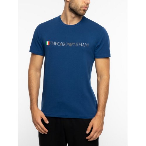  Emporio Armani/安普里奥阿玛尼 男士深蓝色棉质短袖T恤 110853-9 P510 0135 PLFSX