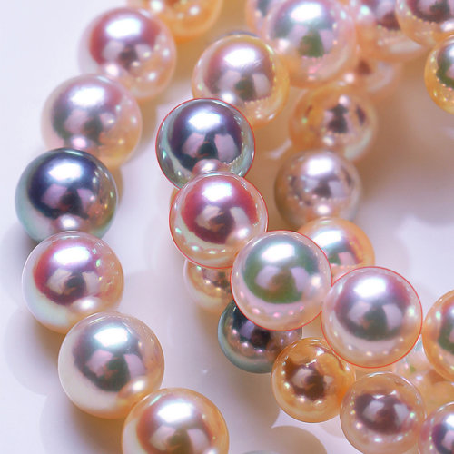 ZHUGONG/珠宫【混彩·糖果色项链】极光女王 错过等一年日本Akoya海水珍珠