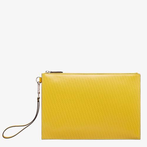  FENDI芬迪 22年秋冬 男士 手拿包 黄色皮革手袋 7N0110AGLPF0M8A