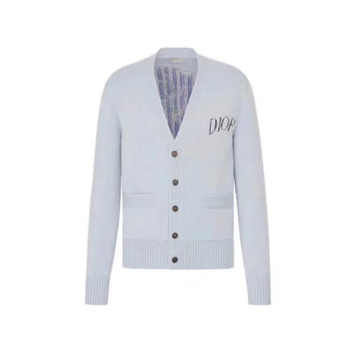 Dior Homme/迪奥桀傲  女士蓝色羊毛花卉图案针织衫/毛衣 013M214AT083584