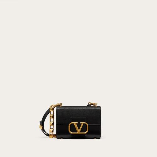  VALENTINO华伦天奴 22年秋冬 女士 单肩包 Sac porte epaule Stud Sign en veau graine 2W2B0J