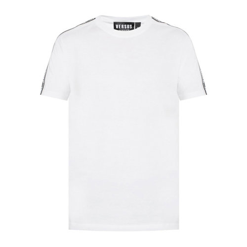 VERSACE/范思哲 男士纯色棉质经典字母徽标印花装饰圆领短袖上衣T恤 BU90709-BJ10388 多色可选