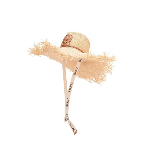  LOEWE罗意威 22年秋冬 女士 帽子 Fringes cowboy hat in raffia and calfskin K820119X04-212
