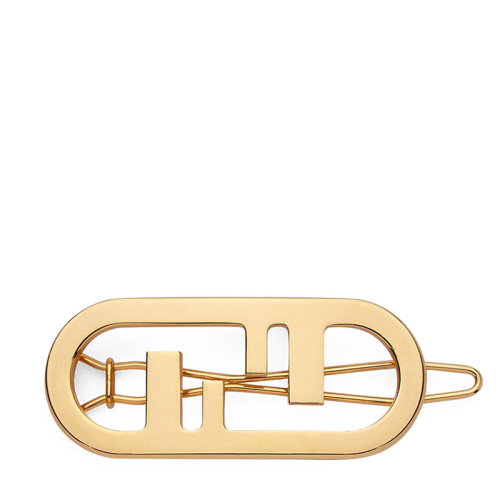 FENDI/芬迪  O’LOCK系列 金色金属Fendi O'Lock图案发夹8AH325B08F0CFK