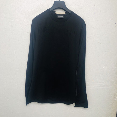 Emporio Armani/安普里奥阿玛尼 黑色男士长袖T恤