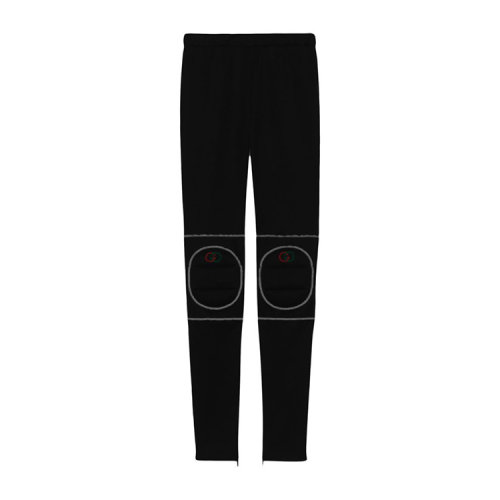 GUCCI/古驰 女装 黑色护膝平纹针织面料紧身裤 女性 女士休闲裤 595794 XJBT6 1000 HC0640