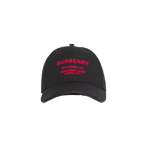  BURBERRY 22年秋冬 男士 Horseferry 印花标识图案棉质斜纹棒球帽 80430401 预定商品1-3周发货