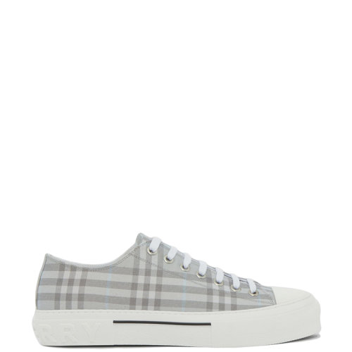 BURBERRY/博柏利 22年春夏新款 Vintage系列 男士灰色纯棉格纹印花运动鞋帆布鞋80523411