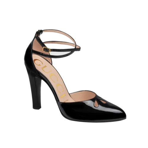 Gucci 古驰  经典黑色漆皮女士高跟鞋