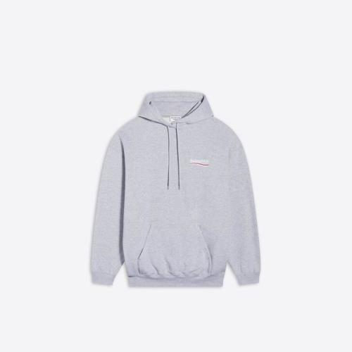  BALENCIAGA巴黎世家 22年春夏 男士 卫衣 Men's Political Campaign Medium Fit Hoodie in Gre 预定商品1-3周发货