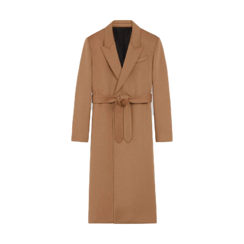 CELINE/赛琳  思琳女装  女士棕色织物经典时尚百搭秋冬翻领大衣 2M383943C.02CM