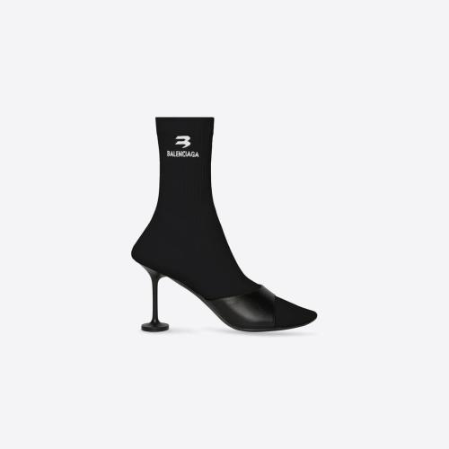 BALENCIAGA巴黎世家 22年春夏 女士 短靴 Womens Sock 90mm Bootie in Black 694491WA72O1010