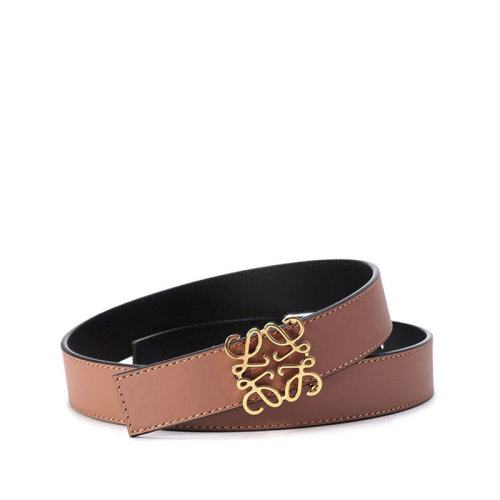 LOEWE/罗意威【22春夏新款】女士牛皮革Anagram搭扣板扣式双面皮带腰带2.8cm E619Z26X03