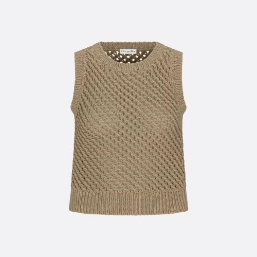  DIOR迪奥 22年秋冬 女士 针织衫 Pull court sans manches 254T12AM037_X1700