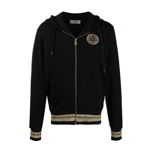  VERSACE JEANS COUTURE 男士黑色棉质夹克 B7GWA7TQ 30318 K42 PLFSX