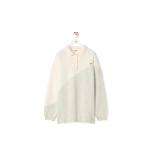  LOEWE罗意威 22年秋冬 女士 针织衫 Graphic polo collar sweater in wool S359Y14KAH-2116