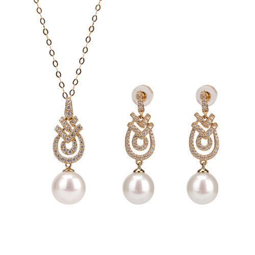 GeleiStory/GeleiStory真我系列14K金澳大利亚白色海水珍珠套装挚爱款 店铺特惠