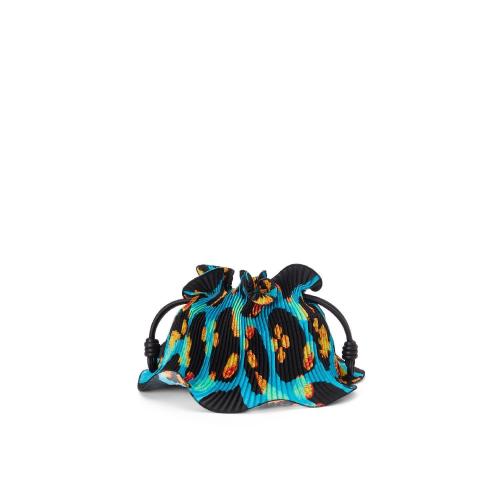  LOEWE罗意威 22年秋冬 女士 手拿包 Mini Flamenco Clutch in textile and calfskin A411FC2X3