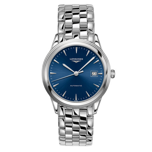 LONGINES/浪琴  军旗系列 自动机械表蓝盘钢链男表38.5毫米L4.974.4.92.6