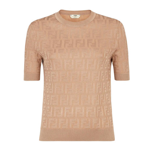 FENDI/芬迪  女装 服装 棉质圆领修身 女士短袖T恤