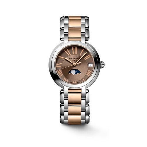 LONGINES/浪琴 22年秋冬新款 心月系列 女士香槟色表盘石英机芯精钢表壳表带腕表30.5毫米L8.115.5.61.7