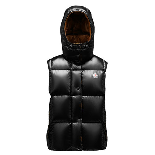 Moncler/蒙克莱 22年秋冬新款 Luzule系列 女士黑色漆面尼龙羽绒服马甲H20931A0006468950999