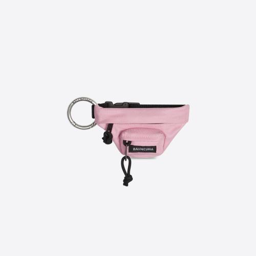  BALENCIAGA巴黎世家 22年秋冬 男士 钥匙扣 Micro Beltpack Bracelet Keyring in Pink 6788832