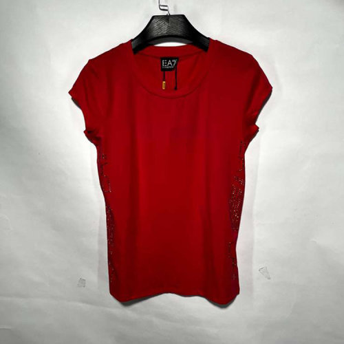 Emporio Armani/安普里奥阿玛尼 玫红色女士短袖T恤