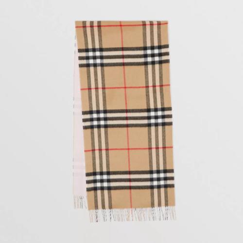  BURBERRY 22年秋冬 男士 双面两用格纹羊绒围巾 80359121 预定商品1-3周发货