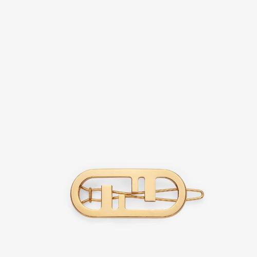 FENDI芬迪 22年秋冬 女士 耳环 金色发夹 8AH325B08F0CFK