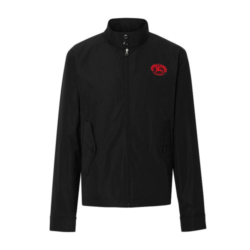 BURBERRY/博柏利 黑色立领男士夹克 男士外套 大衣 上装 瑕疵特卖（陈列痕迹，不影响使用）