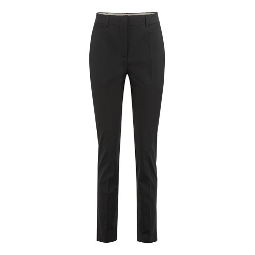  MaxMara/麦丝玛拉 女士黑色棉质休闲裤 NICHEL 006 PLFSX