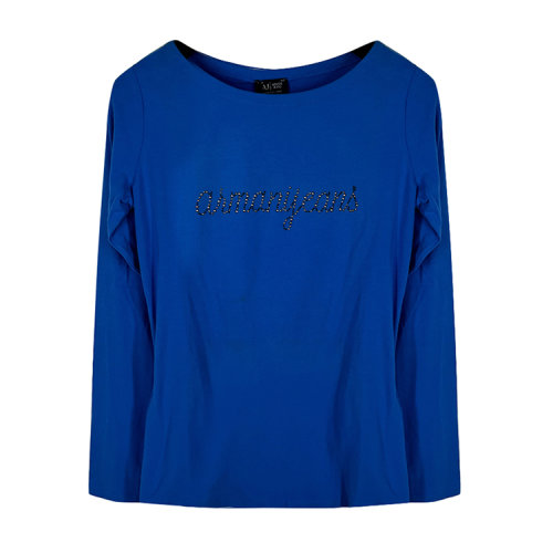 ARMANI JEANS/阿玛尼牛仔 女士蓝色长袖T恤 Z5H24 SX Q3 瑕疵折扣