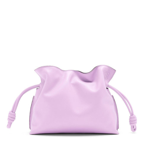 LOEWE/罗意威 22春夏新款Flamenco系列 女士迷你兰花色纳帕牛皮革徽标压印配可拆卸肩带抽绳开合单肩斜挎手拿包0010697233